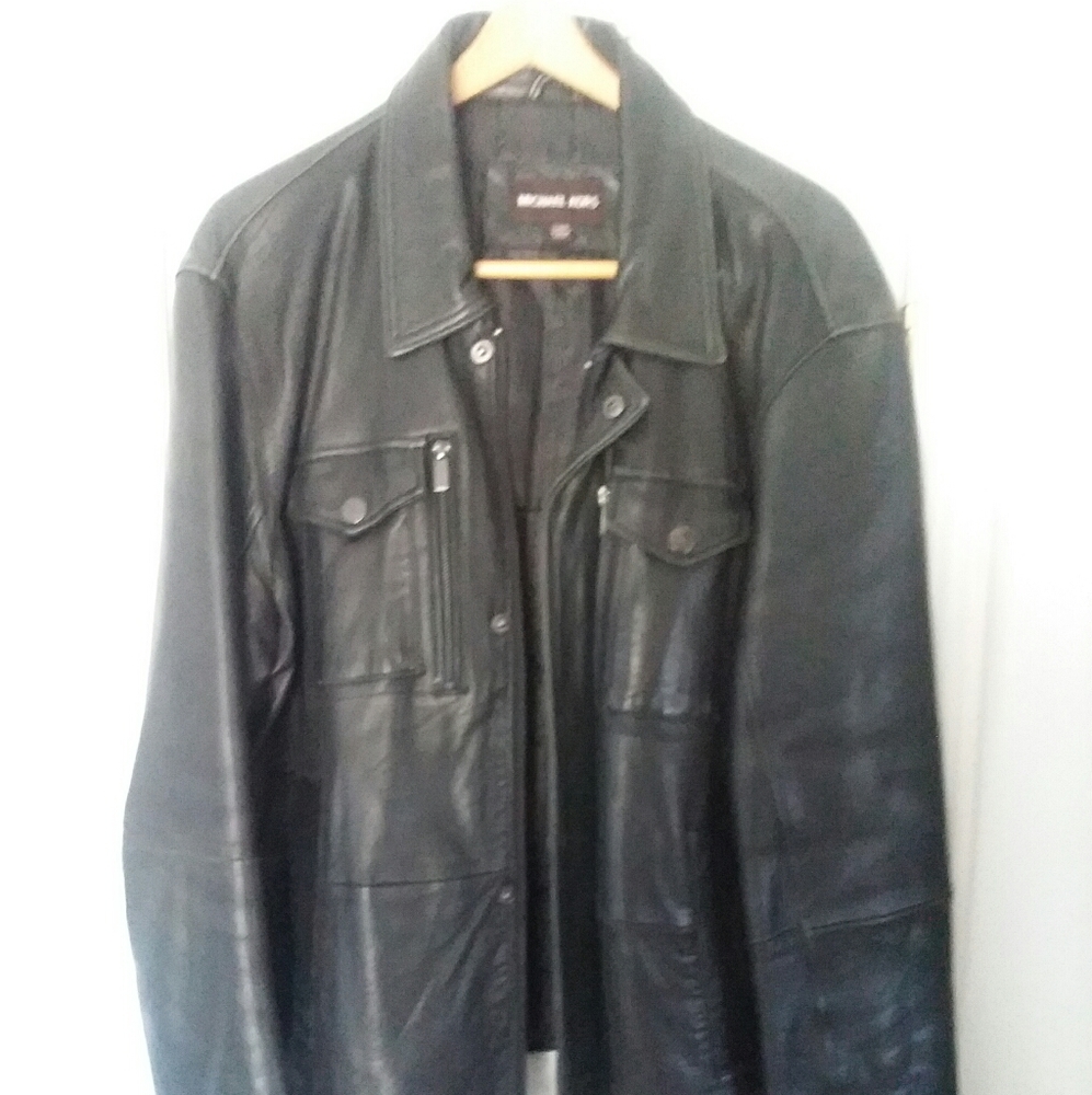 Leather coat